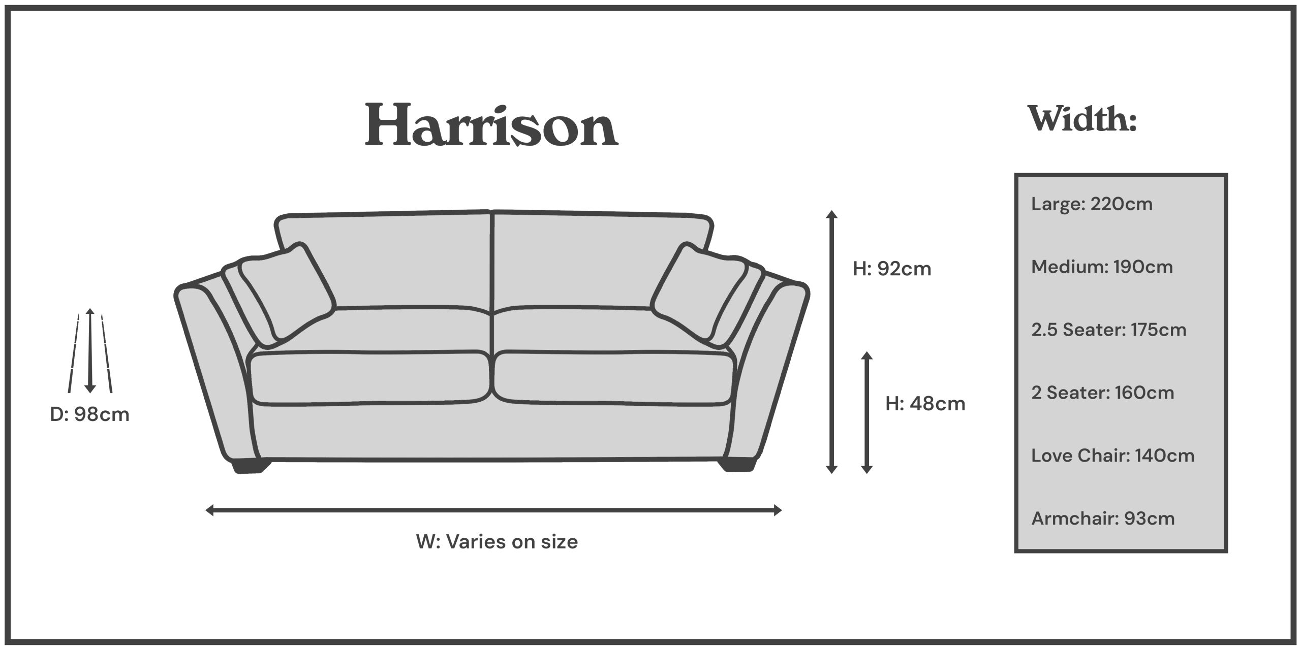 Harrison Sizes