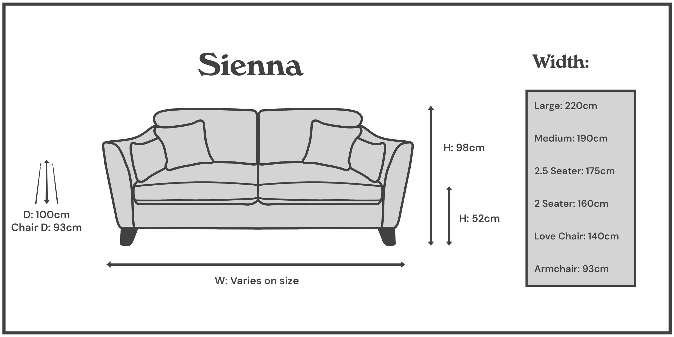 Sienna Dimensions