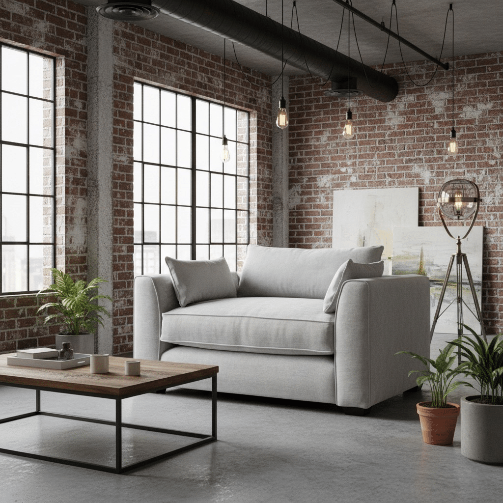 Coco Love Chair Bespoke love chair in white velvet in living room