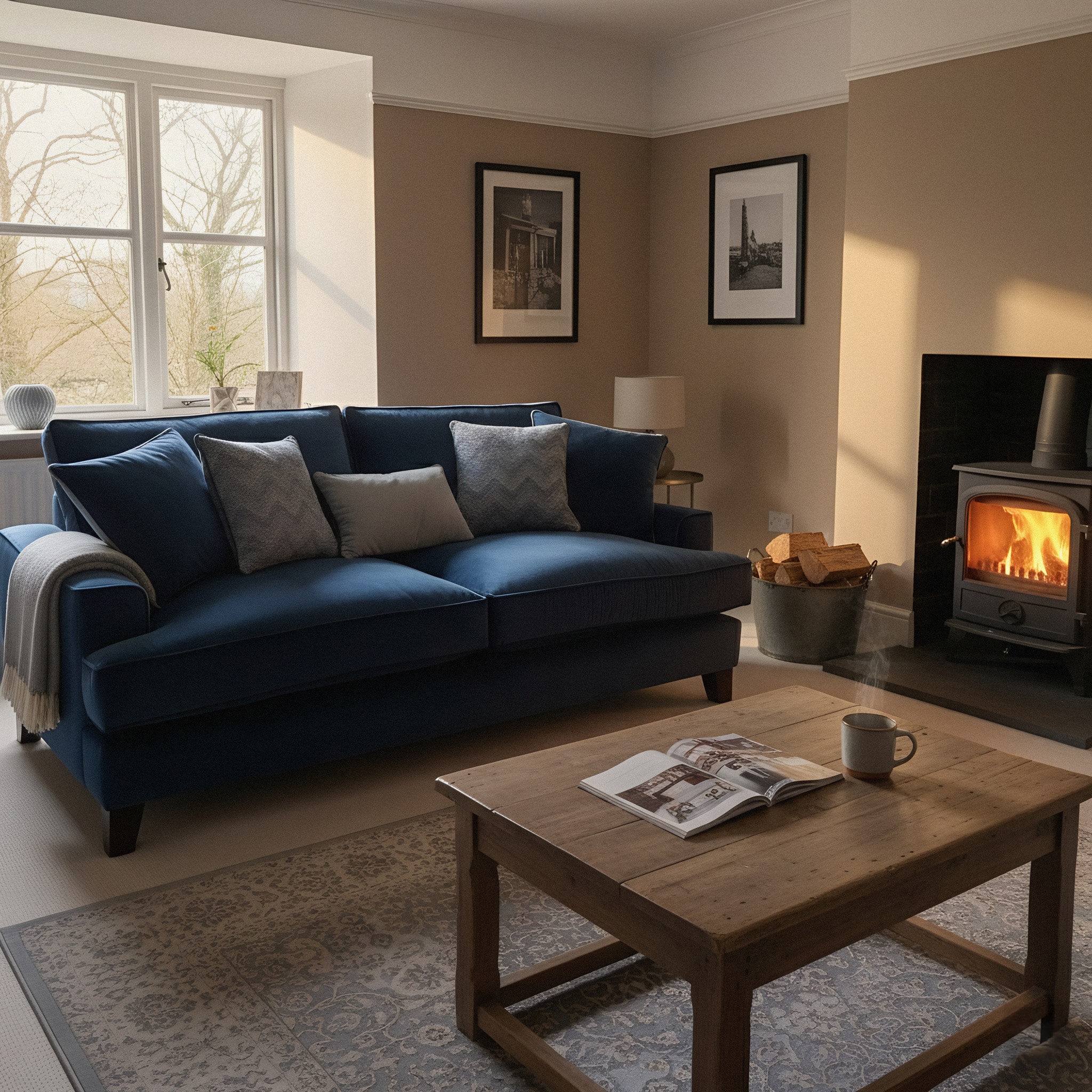 Bespoke sofa in sitting room