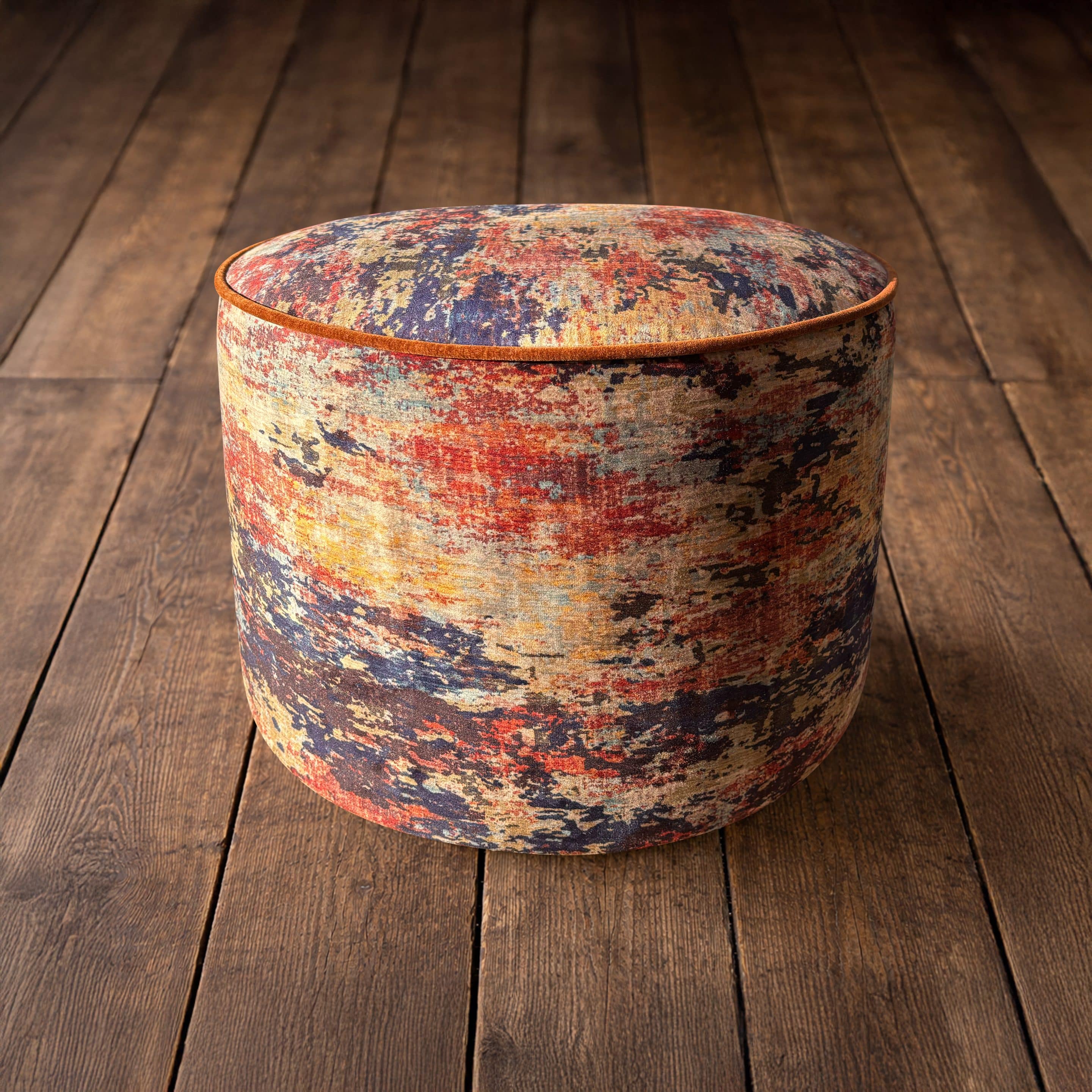 Abstract Funky Abstract stool on floorboards